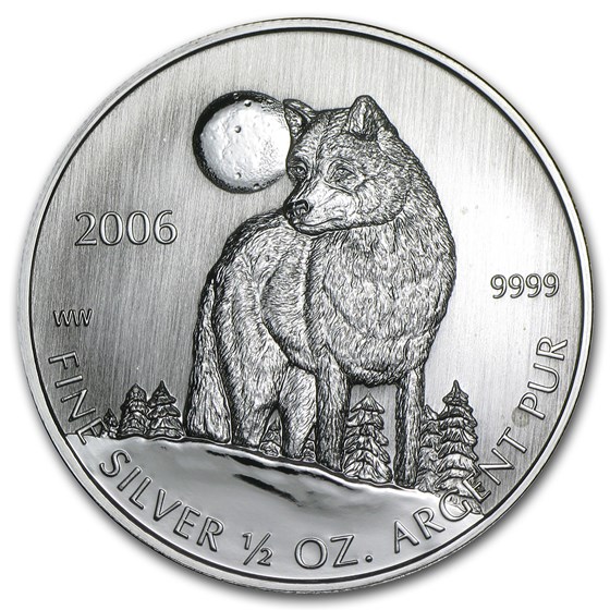 2006 Canada 1/2 oz Silver Timber Wolf Coin (Sealed) 2006 Canada 1/2 oz Silver Timber Wolf Coin (Sealed)